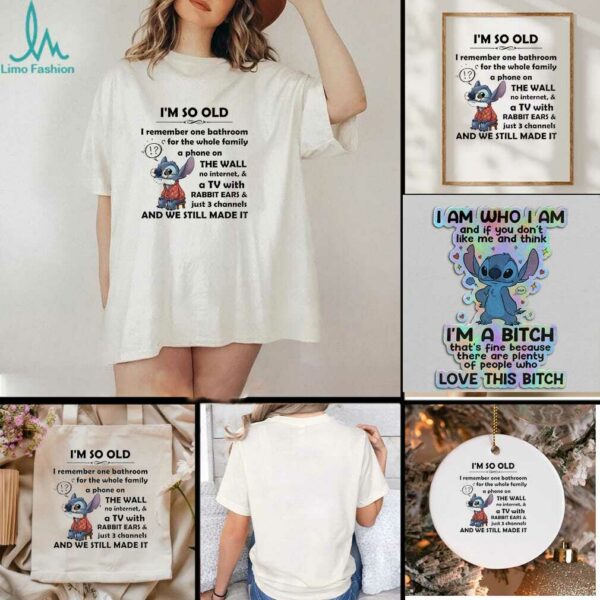 Stitch Ive been gooder Ive been badder many times thinner lots of times thinner lots of times fatter t shirt