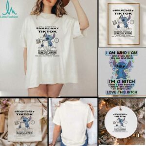 Stitch no I cant do snapchat or tiktok but I can write in cursive do math without a calculator t shirt