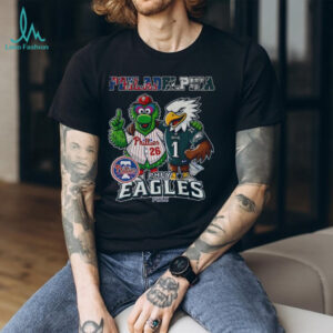 Swoop and Phanatic Philadelphia Eagles and Philadelphia Phillies mascots shirt