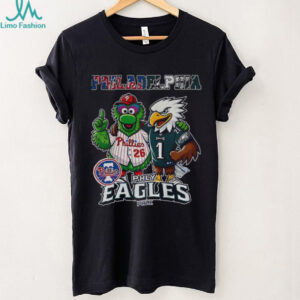 Swoop and Phanatic Philadelphia Eagles and Philadelphia Phillies mascots shirt
