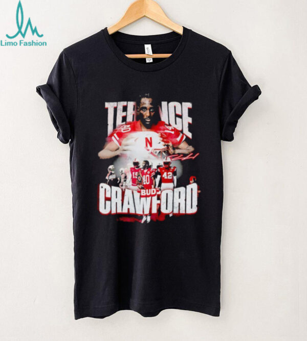 Terence Crawford Bud Nebraska Cornhuskers football signature shirt