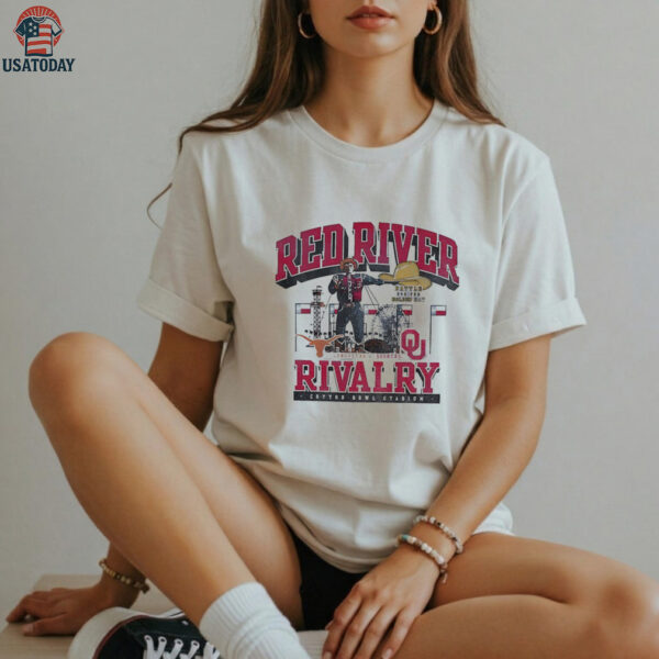 Texas Longhorns vs Oklahoma Sooners Red River Rivalry Cotton Bowl Stadium shirt