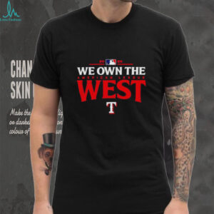 Texas Rangers we own the American league West 2025 MLB division champions shirt