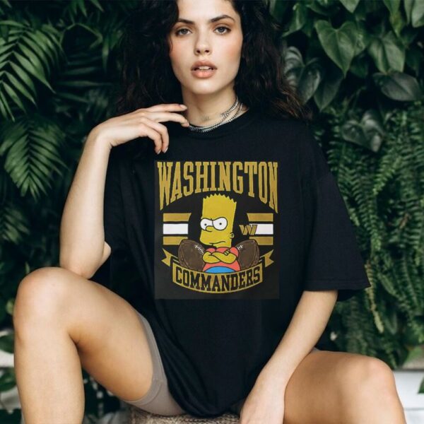 The Simpsons Bart x Washington Commanders shirt