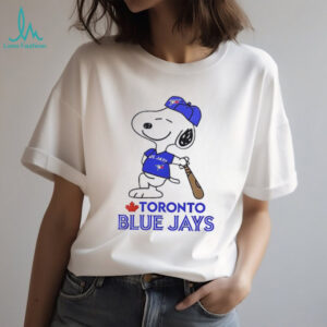 Toronto Blue Jays x Peanuts Snoopy baseball cartoon shirt