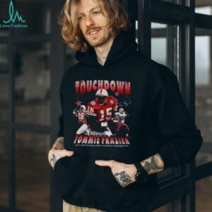 Trae Taylor Nebraska QB wearing Touchdown Tommie Husker Legend Tommie Frazier shirt