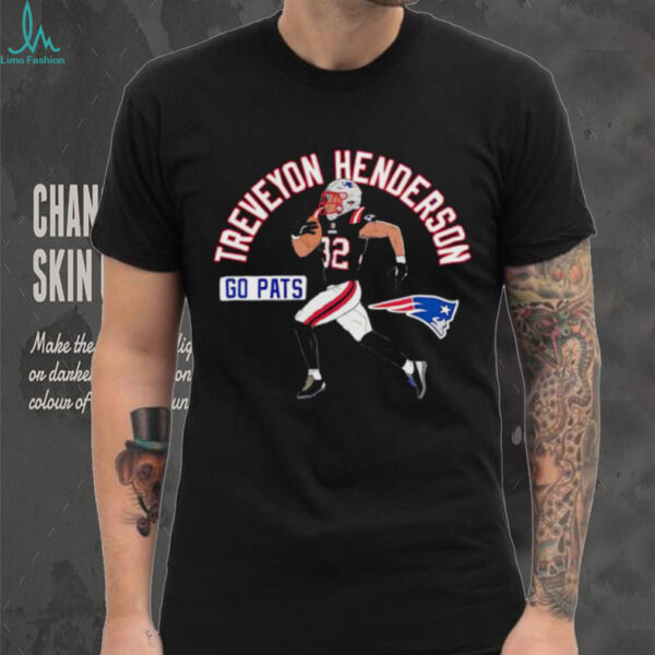 Treveyon Henderson 32 Go Pats New England Patriots player shirt