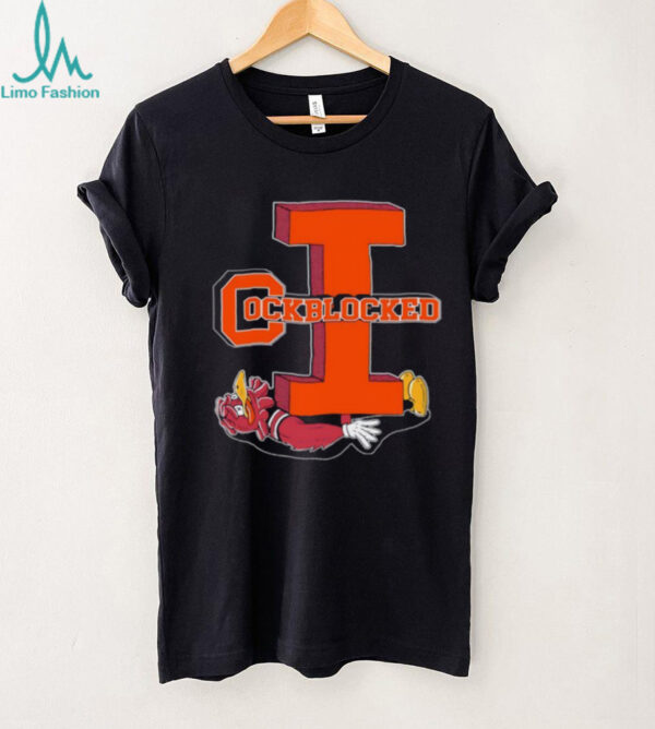 University of Illinois Fighting Illini logo and mascot Cockblocked shirt