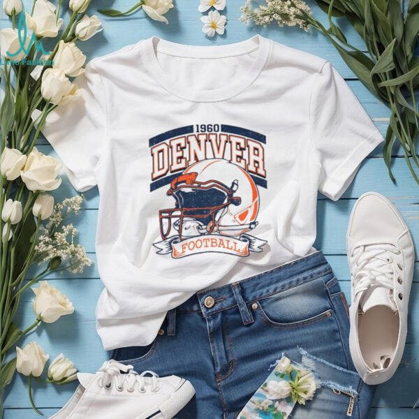 Vintage 90s Style Denver Broncos Football helmet 1960 shirt