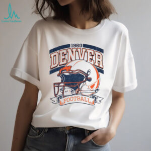 Vintage 90s Style Denver Broncos Football helmet 1960 shirt