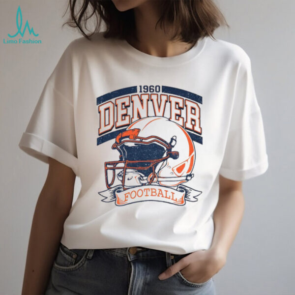 Vintage 90s Style Denver Broncos Football helmet 1960 shirt