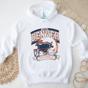 Vintage 90s Style Denver Broncos Football helmet 1960 shirt