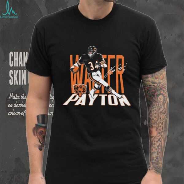 Walter Payton Chicago Bears player signature caricature shirt