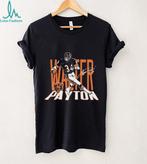 Walter Payton Chicago Bears player signature caricature shirt