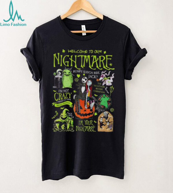 Welcome to our nightmare bumpy slieigh ride jack horror character Halloween shirt