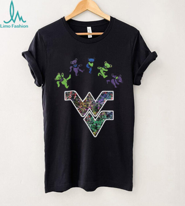 West Virginia Mountaineers x Grateful Dead night 2025 bears logo shirt