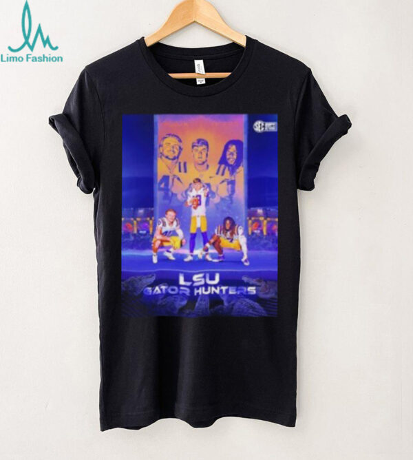 Whit Weeks Garrett Nussmeier and Harold Perkins Jr. LSU Tigers Gator Hunters graphic shirt