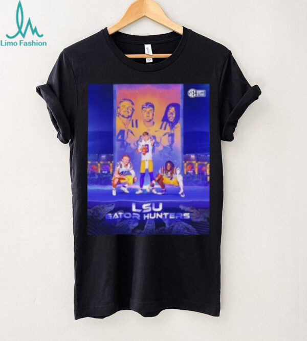 Whit Weeks Garrett Nussmeier and Harold Perkins Jr. LSU Tigers Gator Hunters graphic shirt