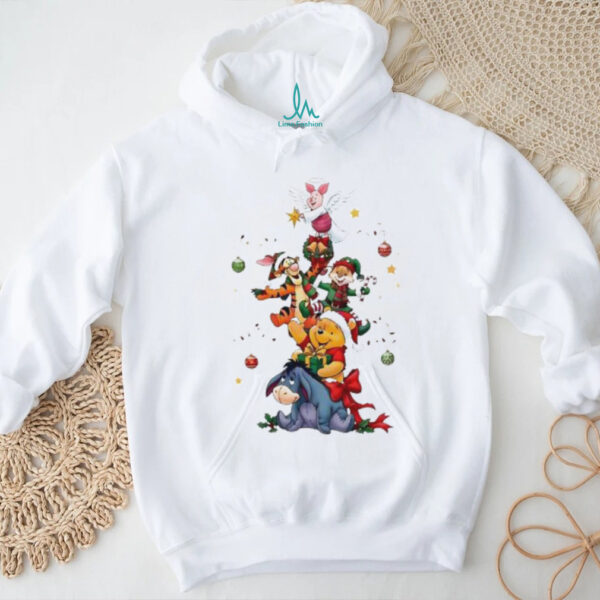 Winnie The Pooh Christmas Tree Friends Eeyore Tigger Piglet Disney Holiday shirt