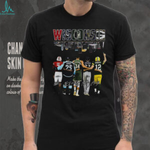 Wisconsin Sports team Skyline Jones Gravel Yelich Rodgers signature shirt