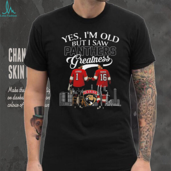 Yes I’m Old But I Saw Florida Panthers Greatness Luongo And Barkov Legends Signatures 2025 T shirt
