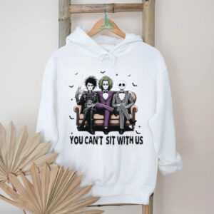 You cant sit with us Jack Skeleton Beetlejuice and Edward Scissorhands Halloween shirt