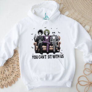You cant sit with us Jack Skeleton Beetlejuice and Edward Scissorhands Halloween shirt