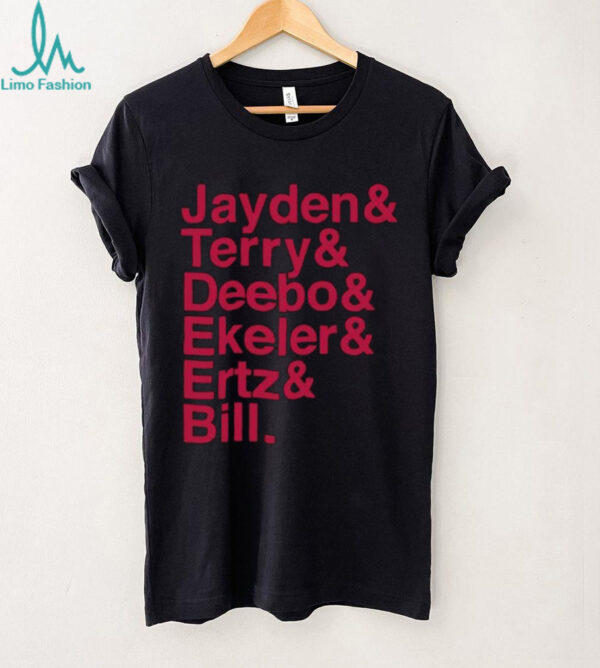 ayden & Terry & Deebo & Ekeler & Ertz & Bill football player names list shirt