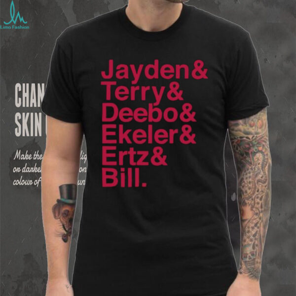 ayden & Terry & Deebo & Ekeler & Ertz & Bill football player names list shirt