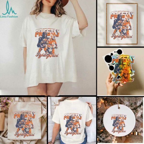 Melvin Priestly Illinois Fighting Illini football player collage graphic shirt