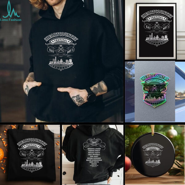iHeartCountry festival 2025 name roster skyline shirt