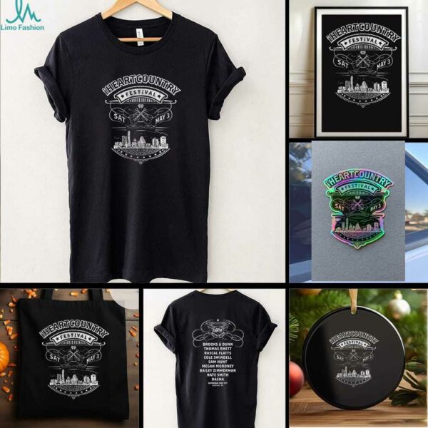 iHeartCountry festival 2025 name roster skyline shirt