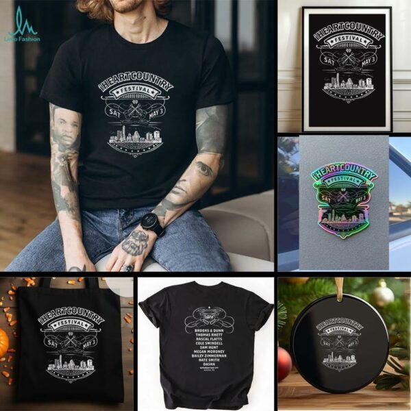iHeartCountry festival 2025 name roster skyline shirt