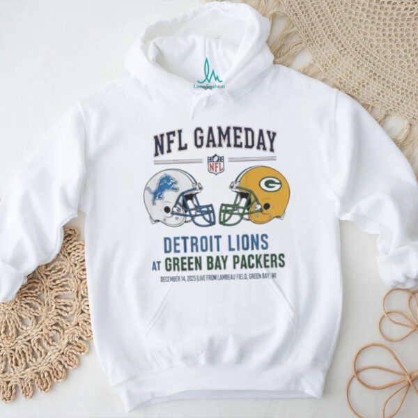 Detroit Lions vs Green Bay Packers Dec 14 2025 Live From Lambeau Field Green Bay Wi NFL Gameday shirt