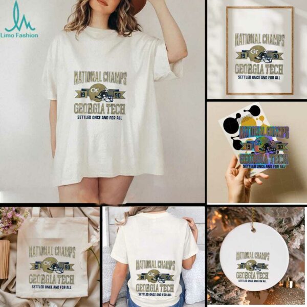 National champs 1990 Georgia Tech Yellow Jackets settled once and for all shirt