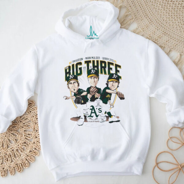 Tim Hudson Mark Mulder Barry Zito the big three Oakland Athletics baseball caricature shirt