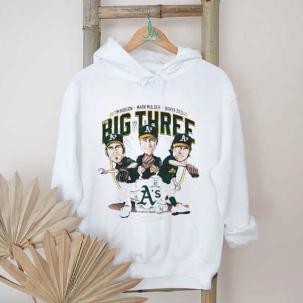 Tim Hudson Mark Mulder Barry Zito the big three Oakland Athletics baseball caricature shirt