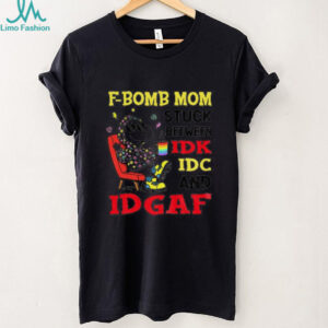 Snoopy F Bomb Mom stuck between IDK IDC and IDGAF LGBT Pride Month shirt
