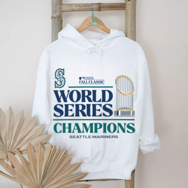 2025 Seattle Mariners World Series Champions Trophy Logo Graphic Tee Shirt
