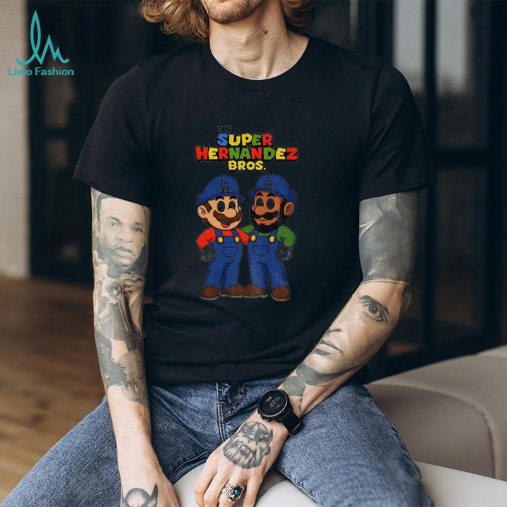 Super Mario The Super Hernandez Bros Los Angeles Dodgers MLB baseball shirt Super Mario The Super Hernandez Bros Los Angeles Dodgers MLB baseball shirt