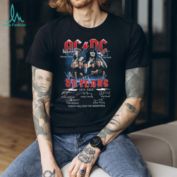 ACDC 52 Years 1973 2025 T Shirt