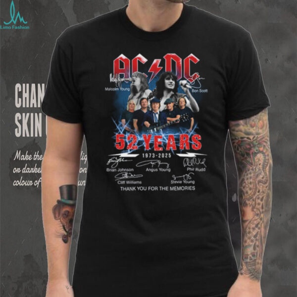 ACDC 52 Years 1973 2025 T Shirt