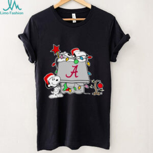 Alabama Crimson Tide Football Snoopy Christmas Holiday 2025 T Shirt