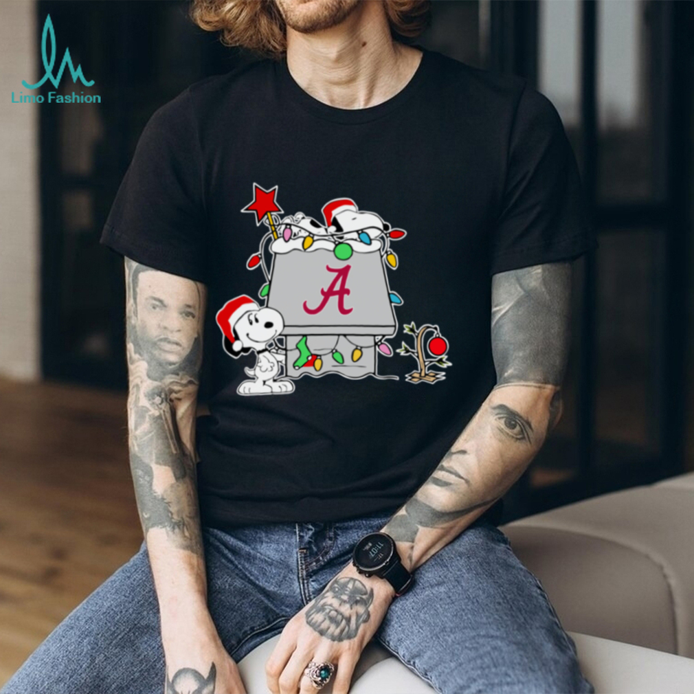Alabama Crimson Tide Football Snoopy Christmas Holiday 2025 T Shirt Alabama Crimson Tide Football Snoopy Christmas Holiday 2025 T Shirt