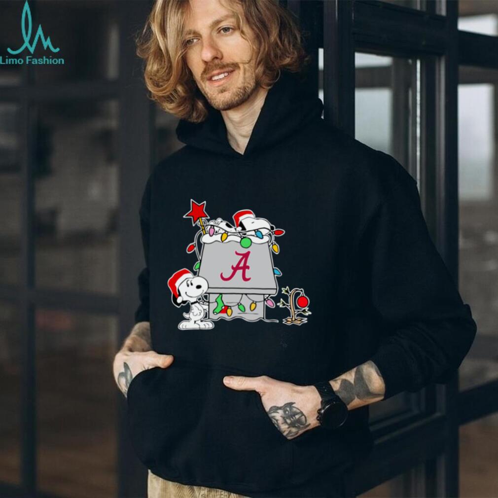 Alabama Crimson Tide Football Snoopy Christmas Holiday 2025 T Shirt Alabama Crimson Tide Football Snoopy Christmas Holiday 2025 T Shirt
