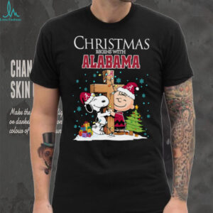 Alabama Crimson Tide Snoopy Christmas Shirt Charlie Brown Holiday Football Tee