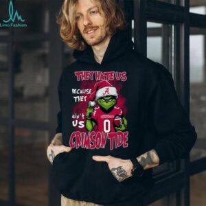 Alabama Crimson Tide They Hate Us Because They Ain’t Us Grinch Christmas T Shirt