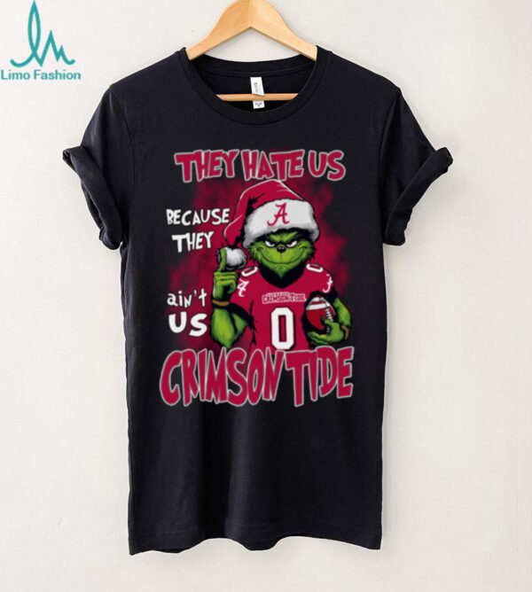 Alabama Crimson Tide They Hate Us Because They Ain’t Us Grinch Christmas T Shirt