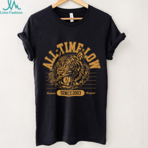 All Time Low Merch All Time Low Tiger Dateback T Shirt