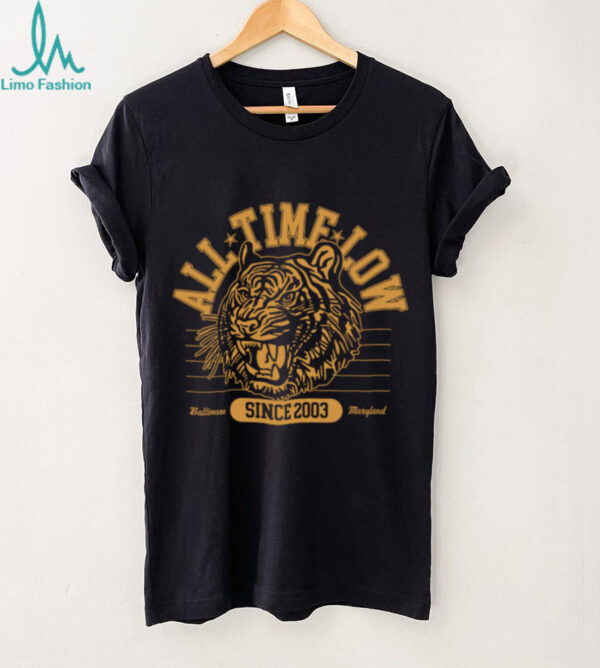 All Time Low Merch All Time Low Tiger Dateback T Shirt